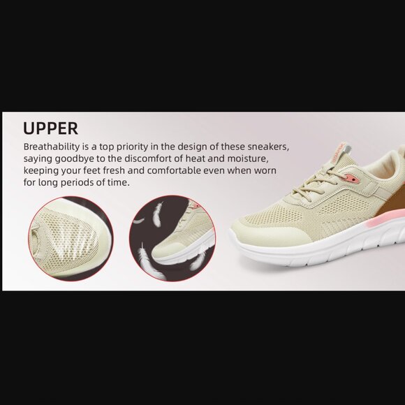 XPACS Comfort Womens Arch Support sneaker for Feet Pain Plantar Fasciitis Shoes - Picture 2 of 11